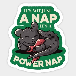 It’s Not Just a Nap, It’s A Power Nap Cute Lazy Dragon Gift Sticker